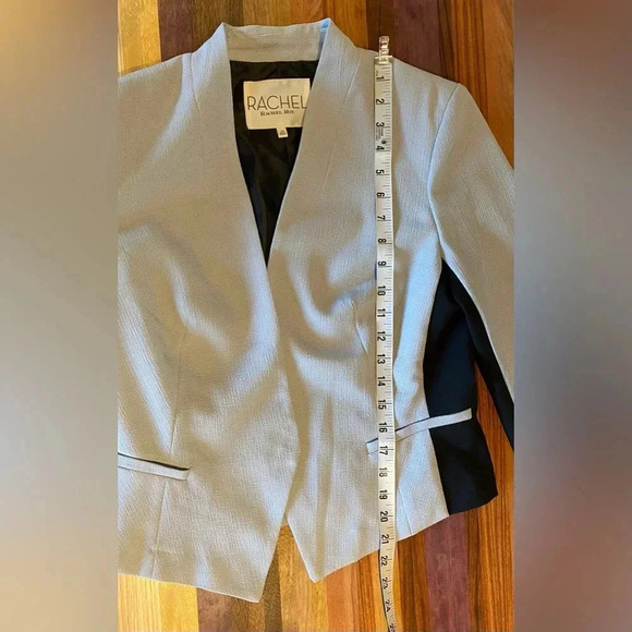 RACHEL Rachel Roy Colorblock Crepe Hook & Eye Jacket, size 10 - Picture 5 of 9
